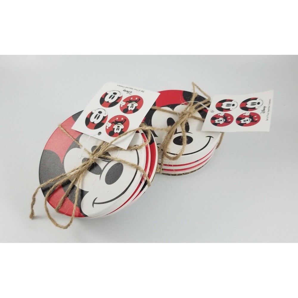 8 Disney Mickey Mouse Coasters 2x Sets of 4 - New with Tags